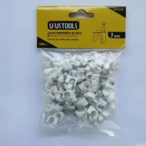 GRAPA P/CABLE BLANCO 7MM 100 PCS UYUSTOOLS