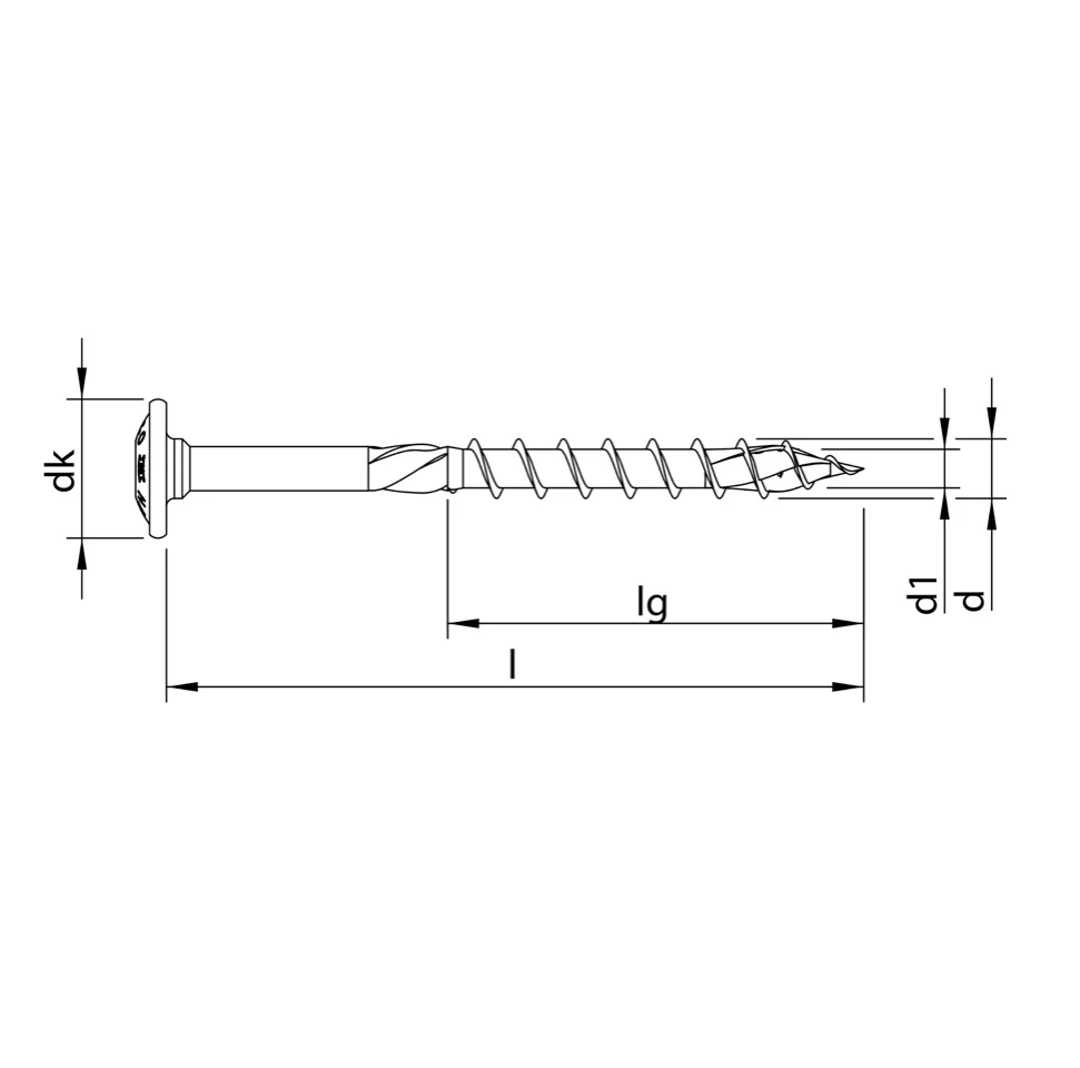 HECO TOPIX plus tornillo para madera profesional 8,0 x 220 mm, 50 piezas (61330) tornillo para madera con rosca parcial, c...
