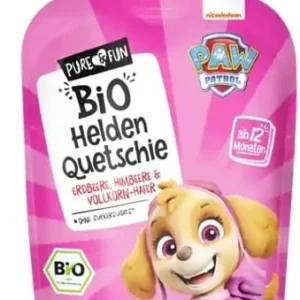 Puré de fresa y frambuesa con copos de avena BIO 100 g Psi Patrol- Skye HEJO!