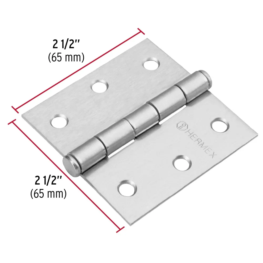 Bisagra capuchina acerado 2-1/2"x2-1/2" Hermex