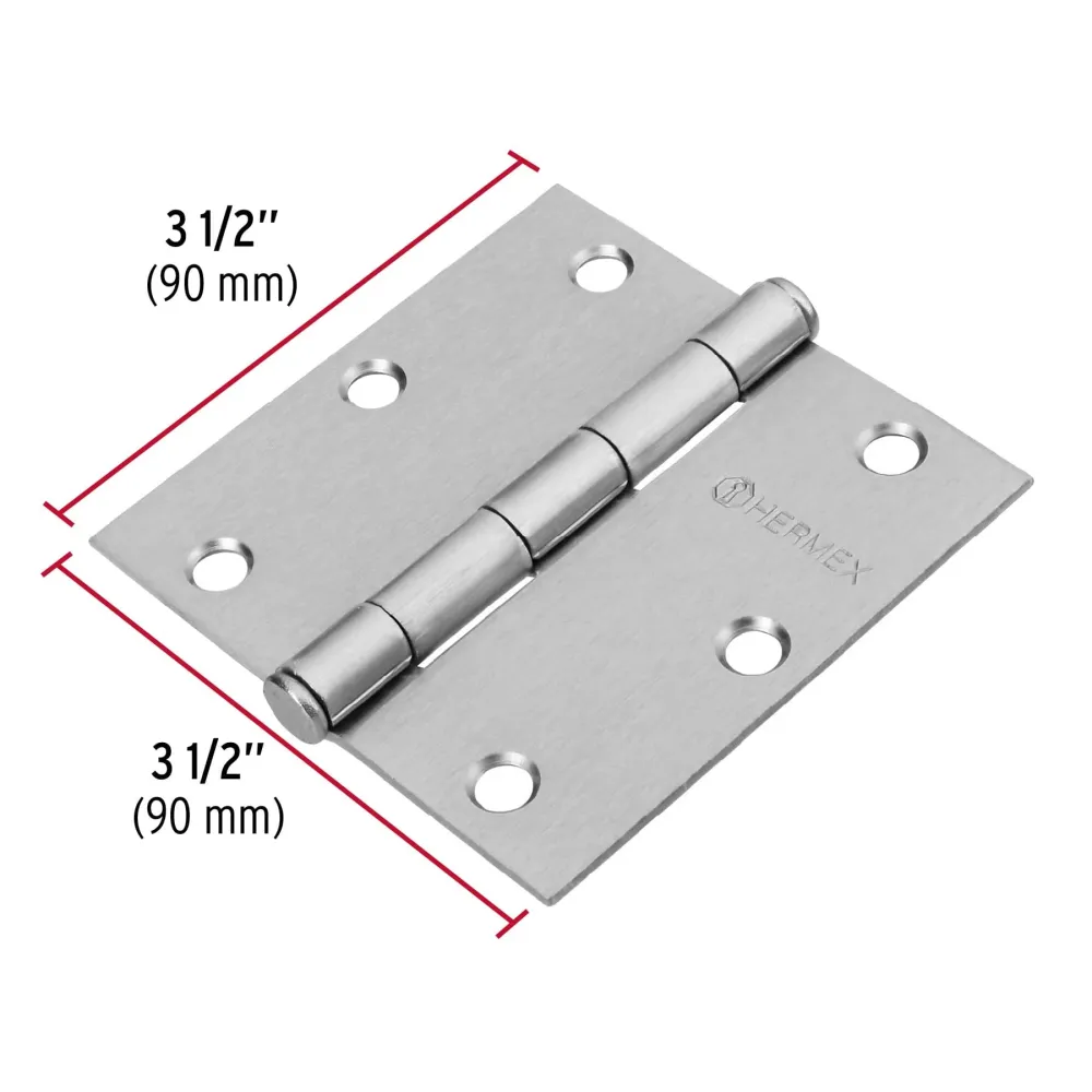Bisagra capuchina acerado 3-1/2"x3-1/2" Hermex