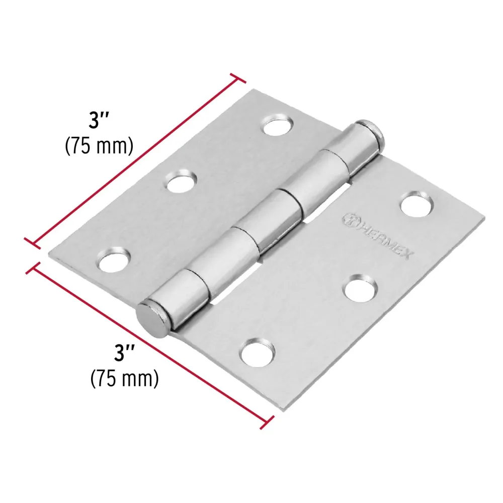 Bisagra capuchina acerado 3"x3" Hermex