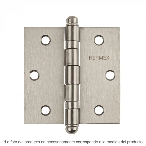 Bisagra cuadrada 2-1/2' acero inox, cabeza redonda, Hermex 43221 BC-254R