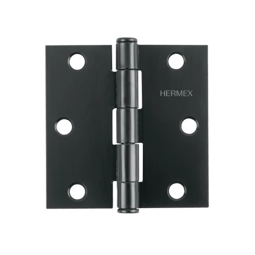 Bisagra cuadrada 2 1/2', negro mate, cabeza plana, Hermex 46707 BC-256P