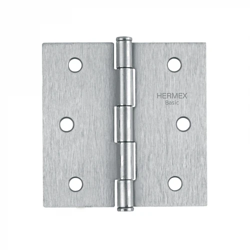 Bisagra cuadrada 3', satinado, cabeza plana, Basic 23687 BC-303PP Hermex