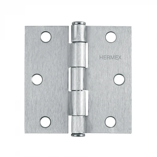Bisagra cuadrada 3', satinado, cabeza plana, Hermex 43261 BC-303P