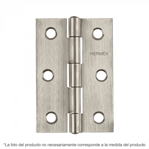 Bisagra rectangular 1' acero inoxidable, Hermex 43199 BR-104