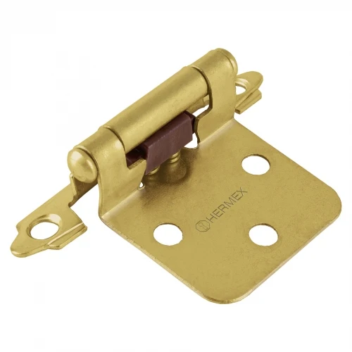 Bolsa con 2 bisagras parche de 7cm, latonado, Hermex 49205 BIPA-71