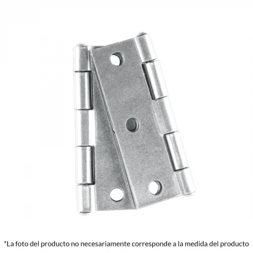 Bolsa con 2 bisagras rectangulares 3-1/2', acero pulido 45686 BR-350B Hermex