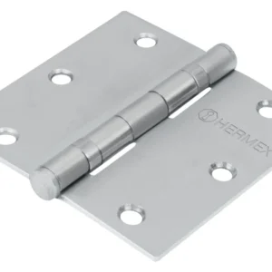 Hermex BC-354P Bisagra cuadrada 3-1/2', acero inoxidable, plana