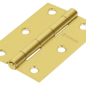 Hermex BR-301 Bisagra rectangular 3', acero latonado