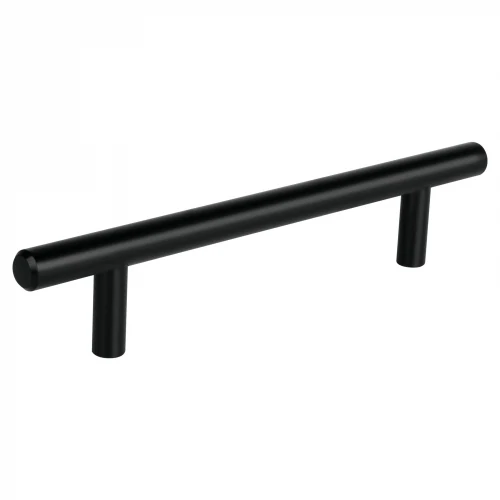 Jaladera de acero 128 mm, estilo 'Cilindro', negro, Hermex 49732 JAL-0362