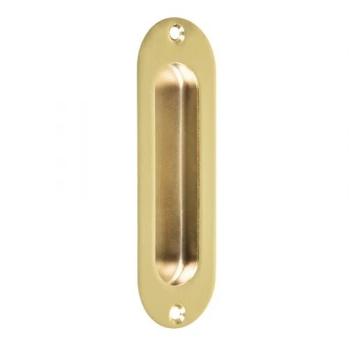 Jaladera de embutir ovalada acabado latón brillante, Hermex 48992 JALE-12