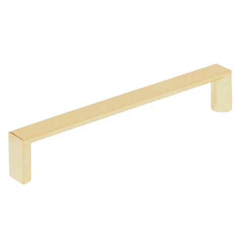 Jaladera metálica de 128mm estilo 'Andamio', latón brillante 43907 JAL-0922 Hermex