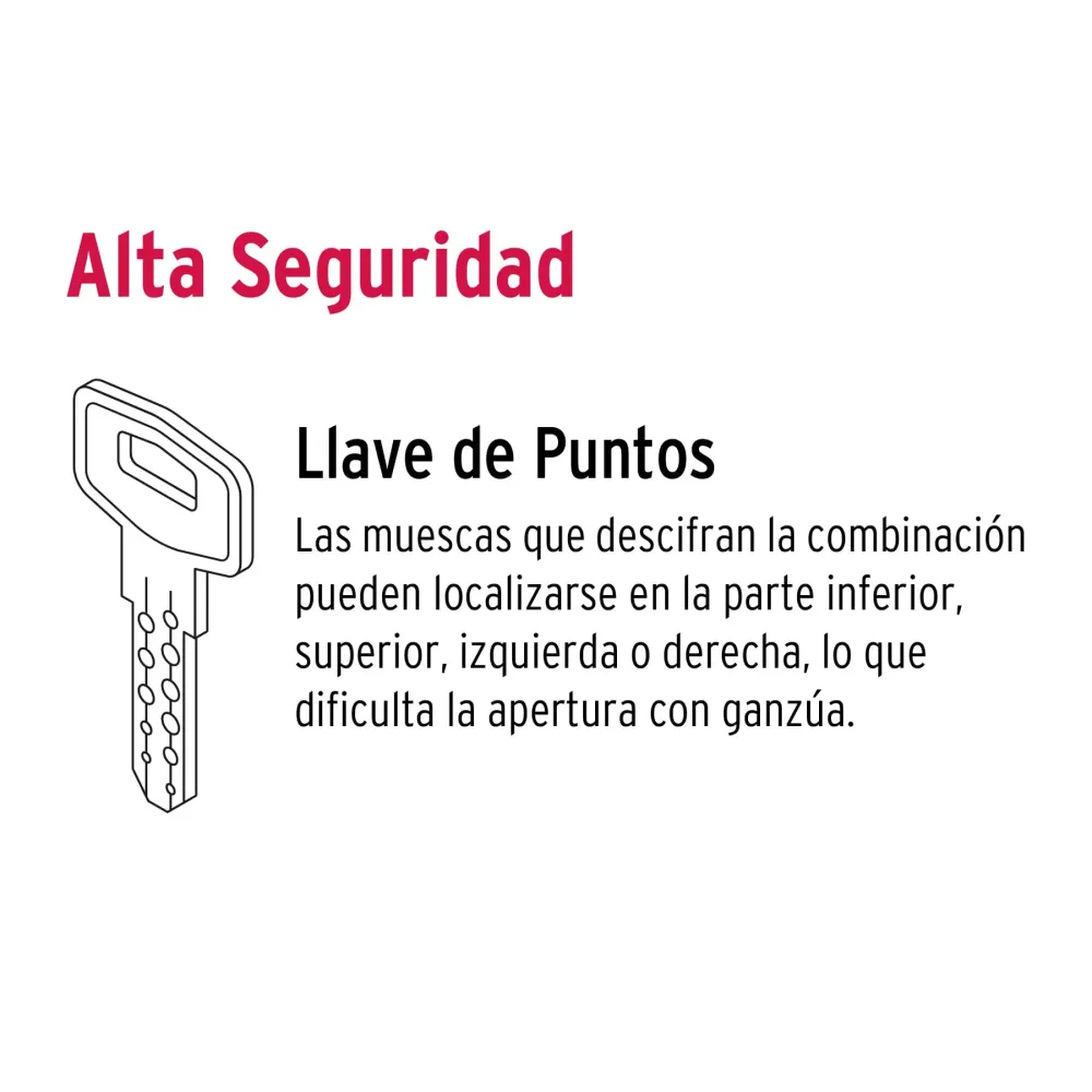 Jaladera y perilla, Lugo llave-llave, LB, Hermex