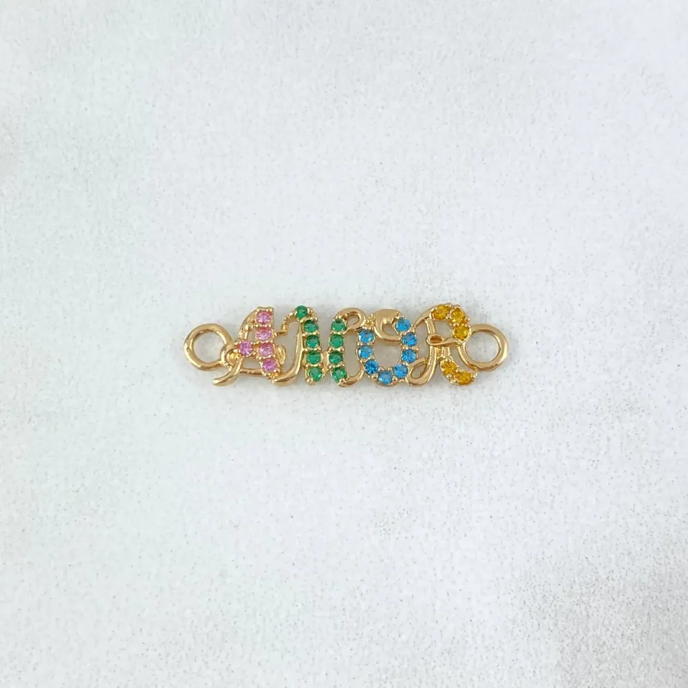 Herraje Amor 0.9gr / 2.3cm / Circones Lilas-Verdes-Azul Celeste-Amarillos Oro Amarillo