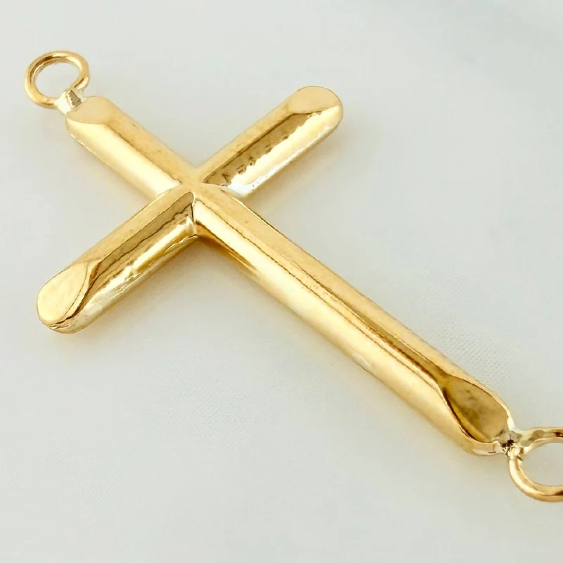Herraje Cruz 0.8 g / 3.1 cm Oro Amarillo 18K