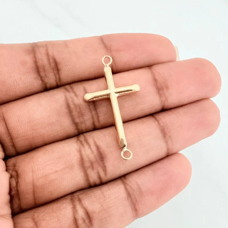Herraje Cruz 0.8 g / 3.1 cm Oro Amarillo 18K