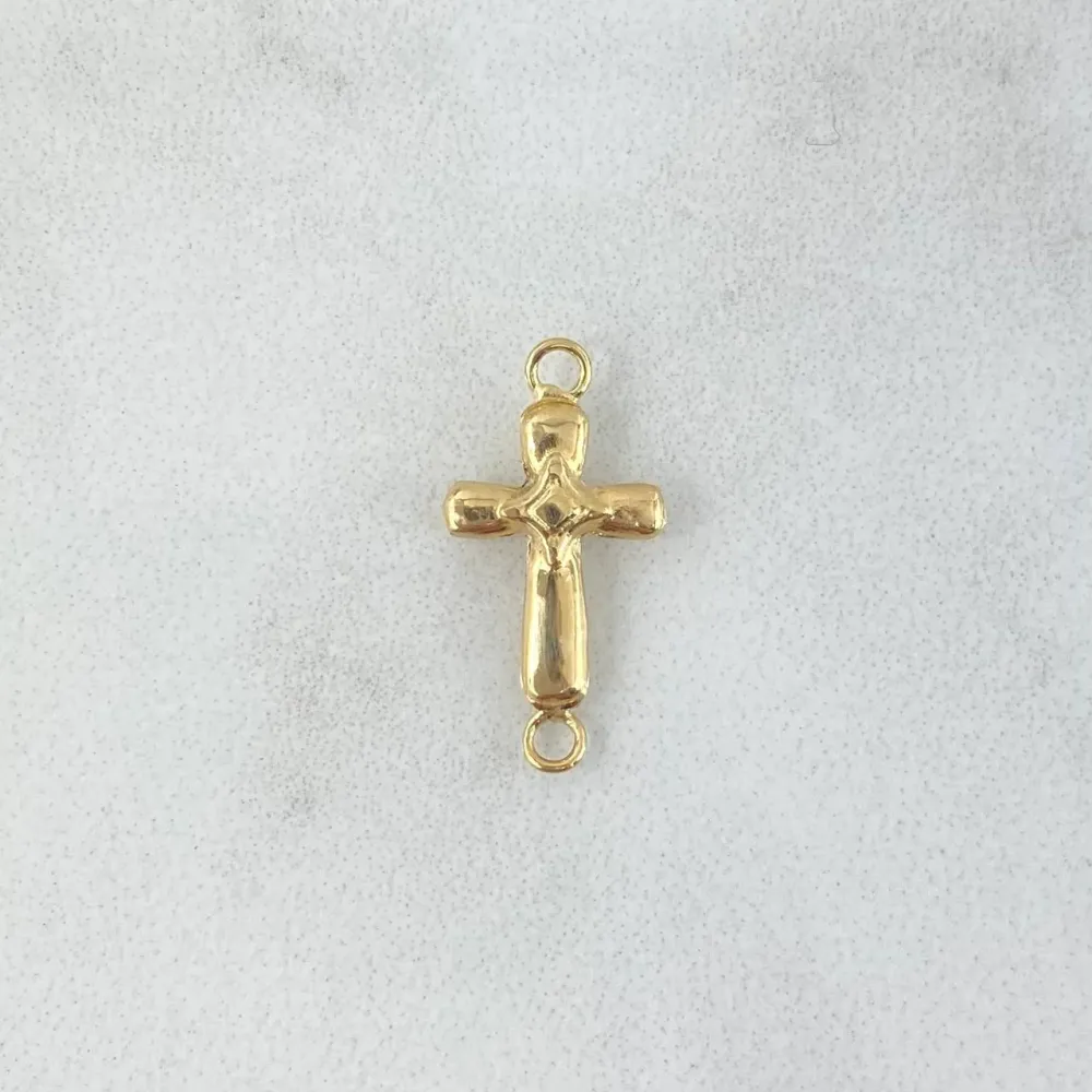 Herraje Cruz Rombo 0.4gr / 1.8cm / Oro Amarillo ©