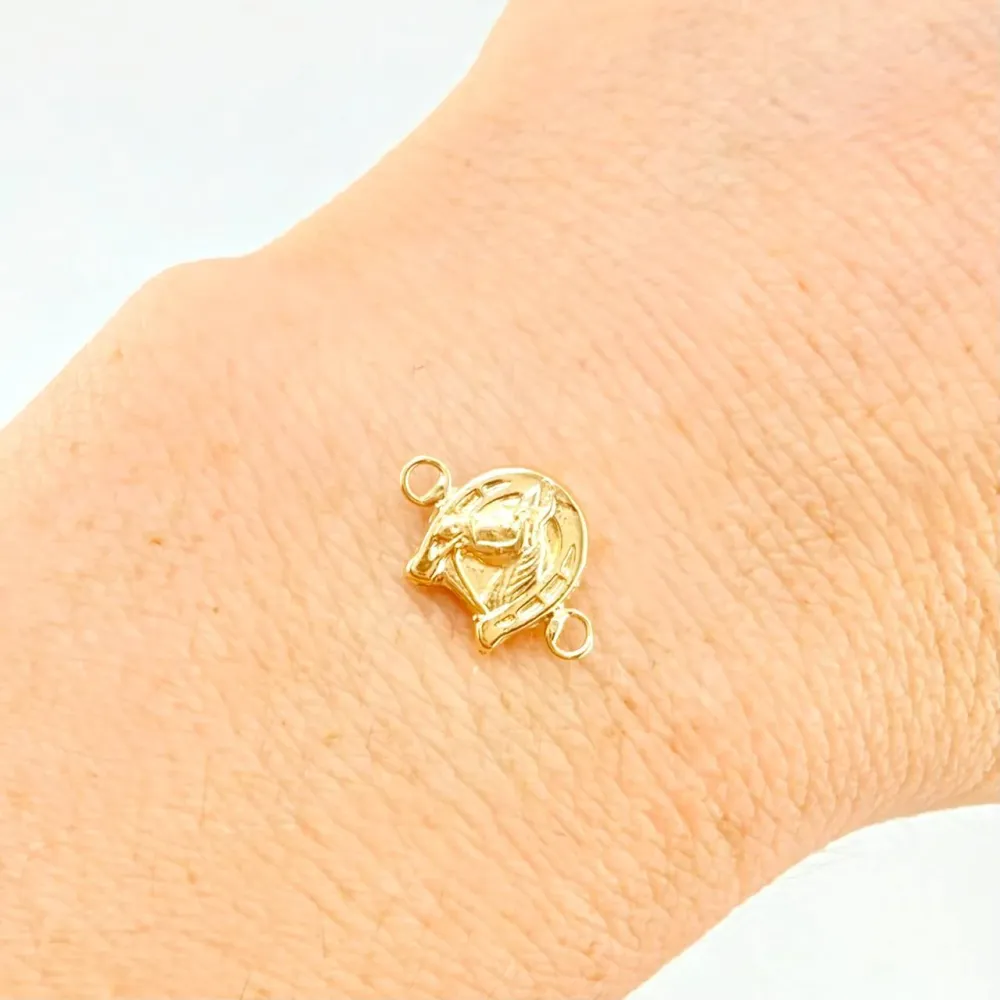 Herraje Herradura Caballo 0.4 g / 1.4 cm Oro Amarillo 18K