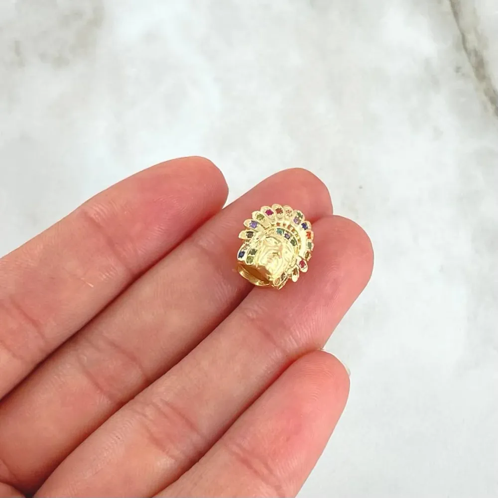 Herraje Indio 2.5gr / 1.2cm / Circones Colores Oro Amarillo 18K ©