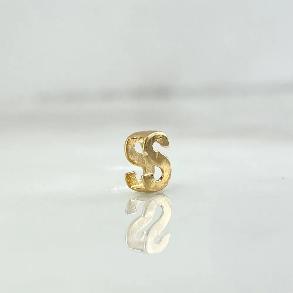 Herraje Letra S 0.25gr / 6mm / Tambor Oro Amarillo