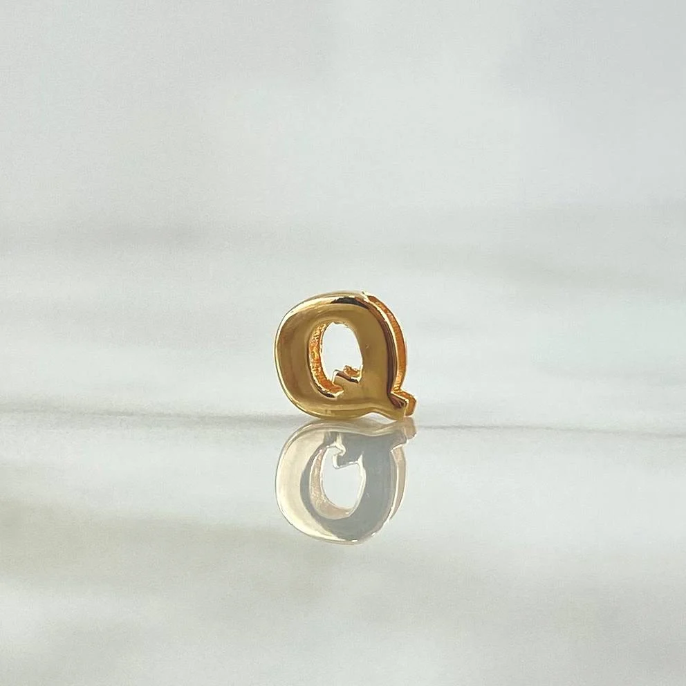 Herraje Letra Q 0.35gr / 0.5cm / Oro Amarillo 18K ©