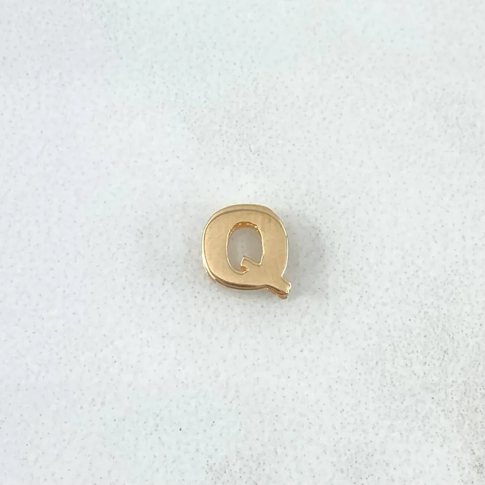 Herraje Letra Q 0.35gr / 0.5cm / Oro Amarillo 18K ©