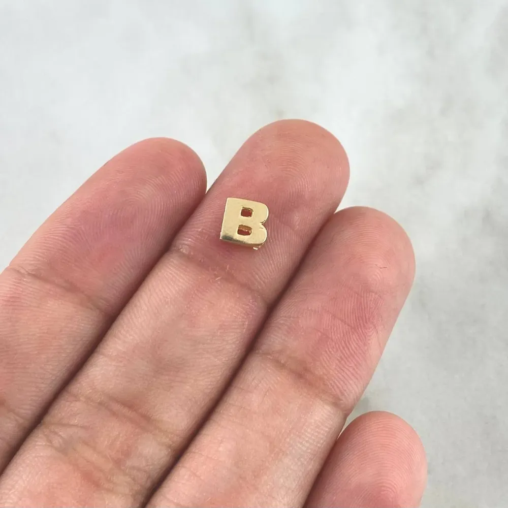 Herraje Letra B 0.35gr / 0.5cm / Tambor Oro Amarillo ©