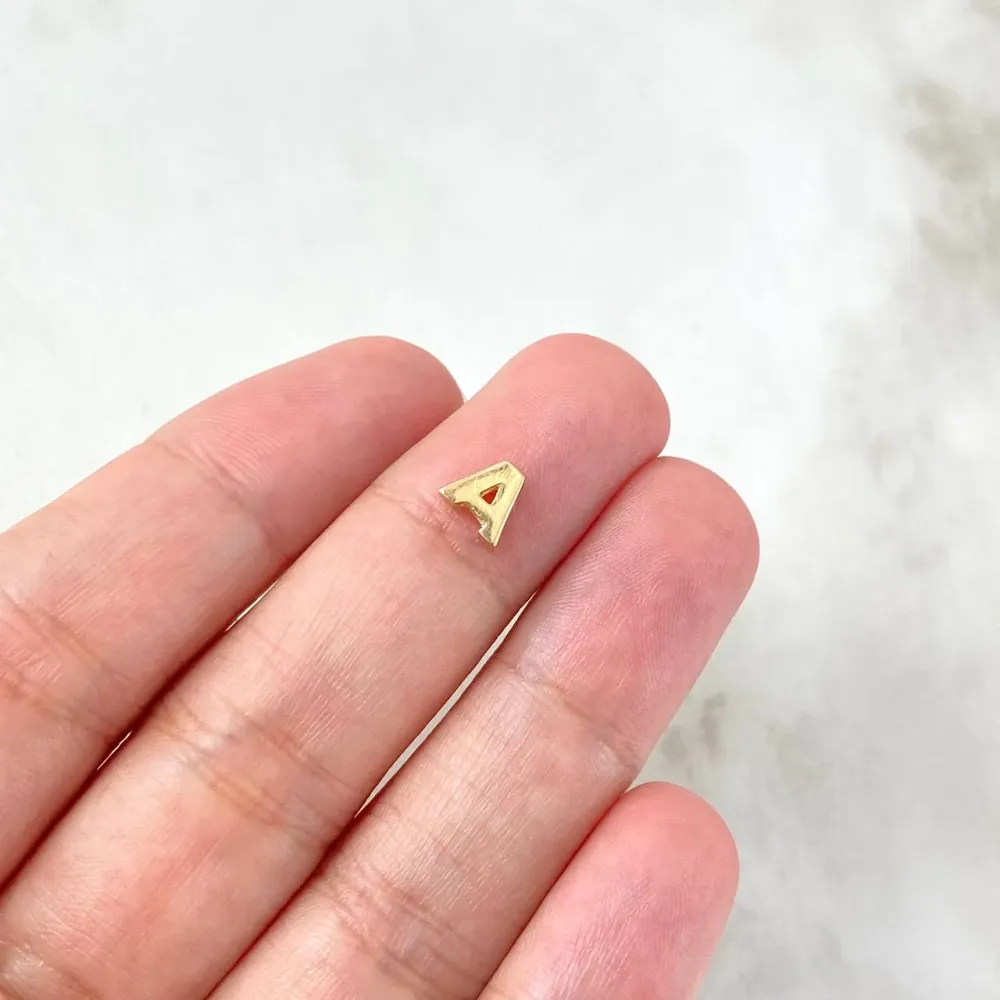 Herraje Letra 0.3gr / 6mm / Tambor Oro Amarillo