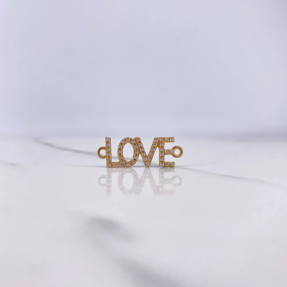 Herraje Love 1.2gr / 2.8cm / Circones Blancos Oro Amarillo $