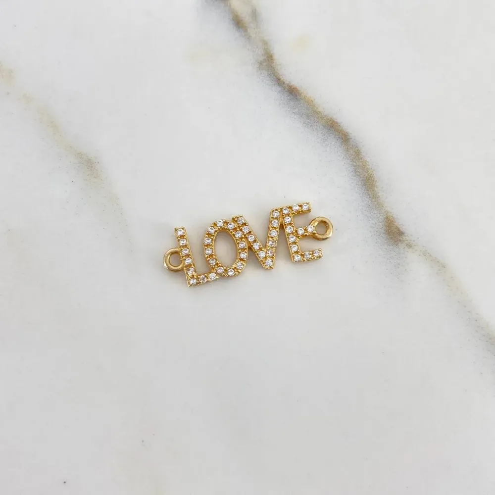 Herraje Love 1.2gr / 2.8cm / Circones Blancos Oro Amarillo $