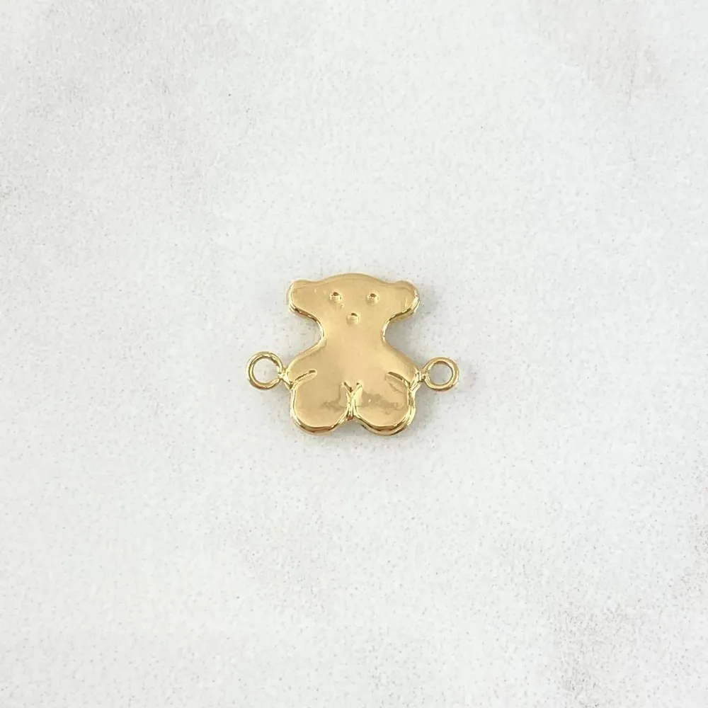 Herraje Oso TS 0.65gr / 1.3cm-1.5cm / Liso Oro Amarillo 18K ©