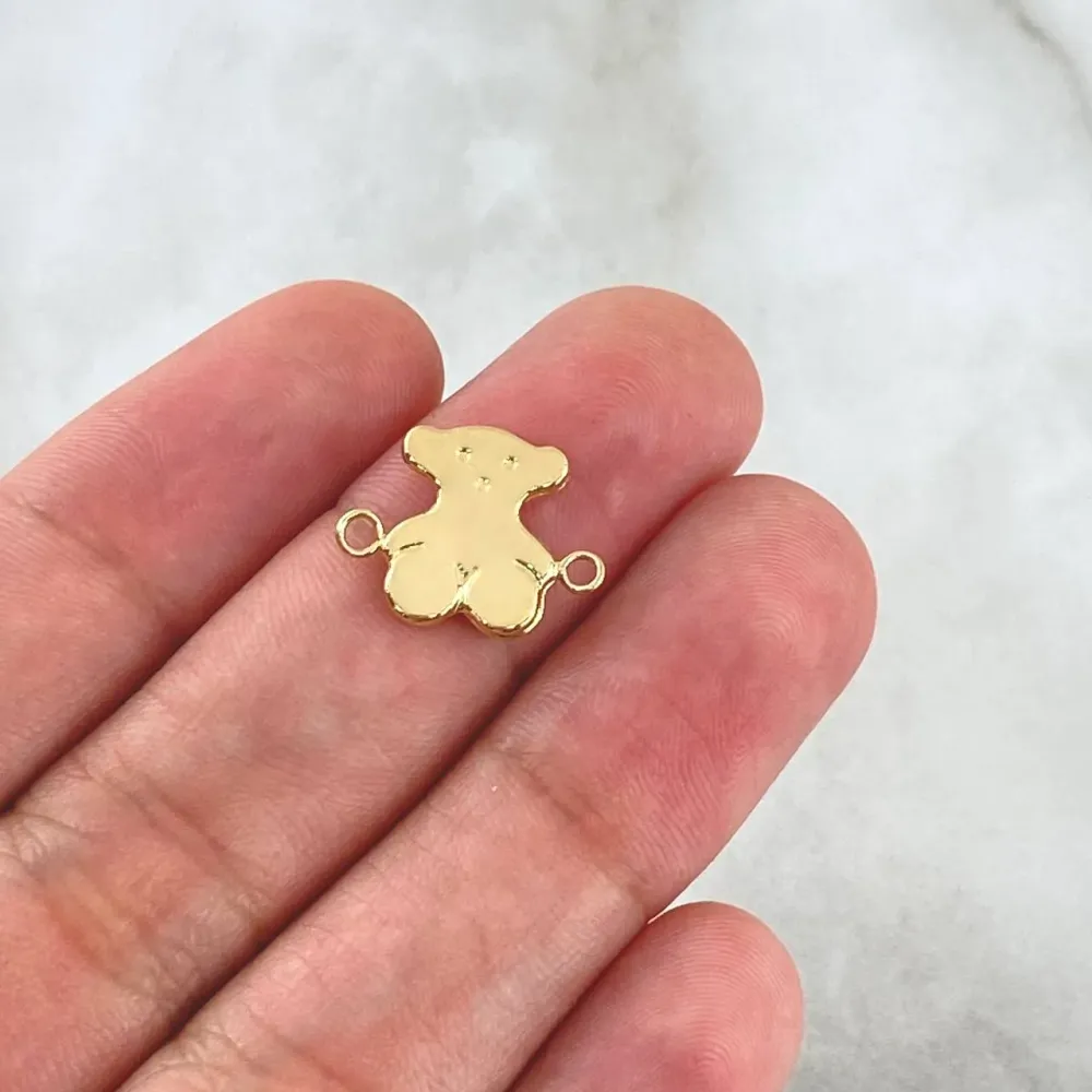 Herraje Oso TS 0.65gr / 1.3cm-1.5cm / Liso Oro Amarillo 18K ©