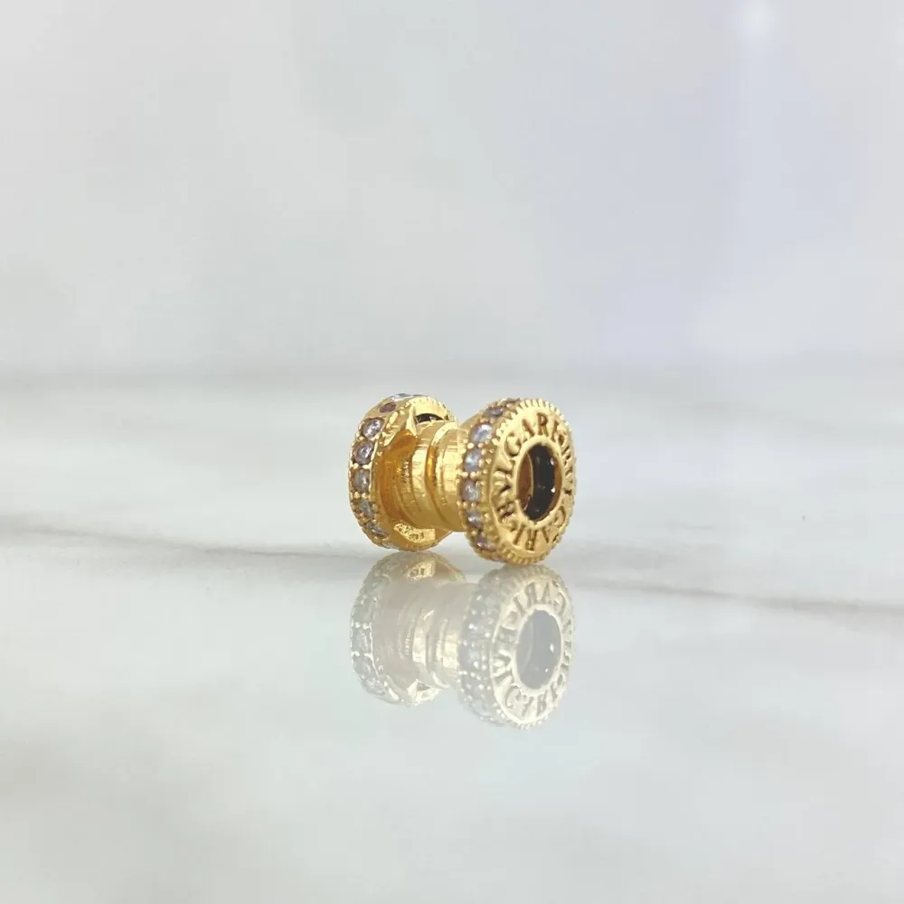 Herraje Rústico Carrete 2.25gr / 0.9cm / Circones Blancos Oro Amarillo 18K