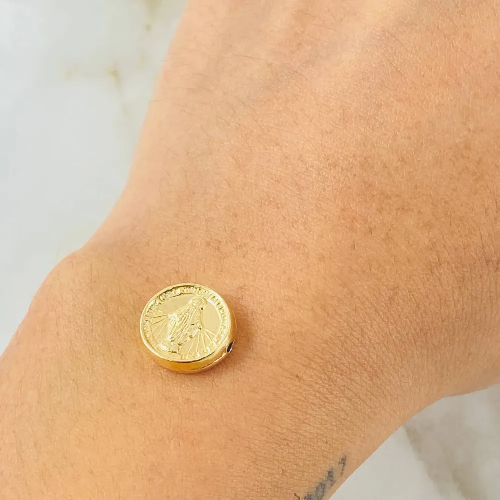 Herraje Tambor Virgen Milagrosa 0.75 g / 1.2 cm Oro Amarillo 18K