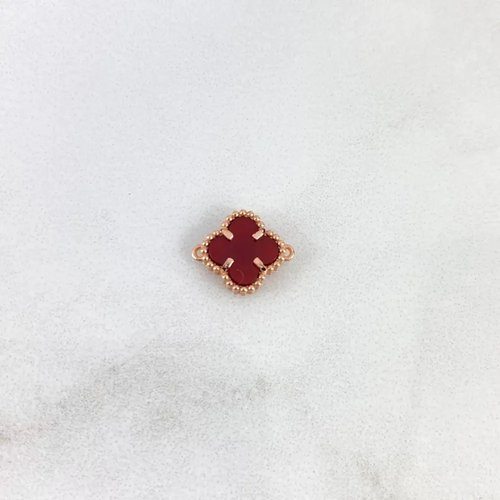 Herraje Trebol VCyA 0.9gr / 1.3cm / Ámbar Rojo Oro Rosa +4 *