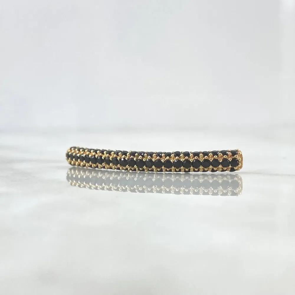 Herraje Tubular 3.6gr / 3.8cm / Circones Negros Oro Amarillo 18K