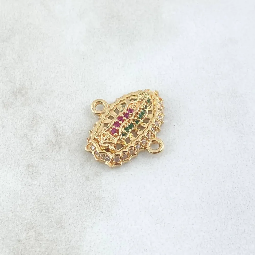 Herraje Virgen Guadalupe 2.6gr / 1.6cm / Oro Amarillo 18K