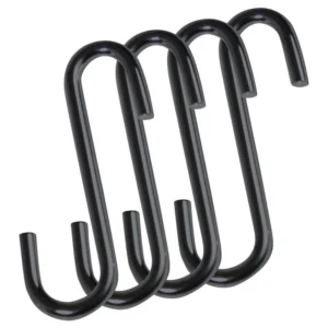 GANCHOS "S" NEGROS, PAQUETE DE 4, 1.5" Honey-Can-Do