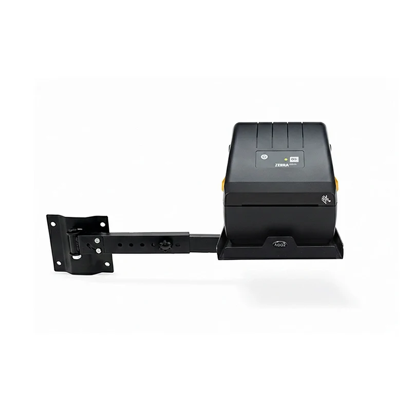Impresora térmica directa Zebra ZD621 de acero inoxidable para montaje en pared con estante