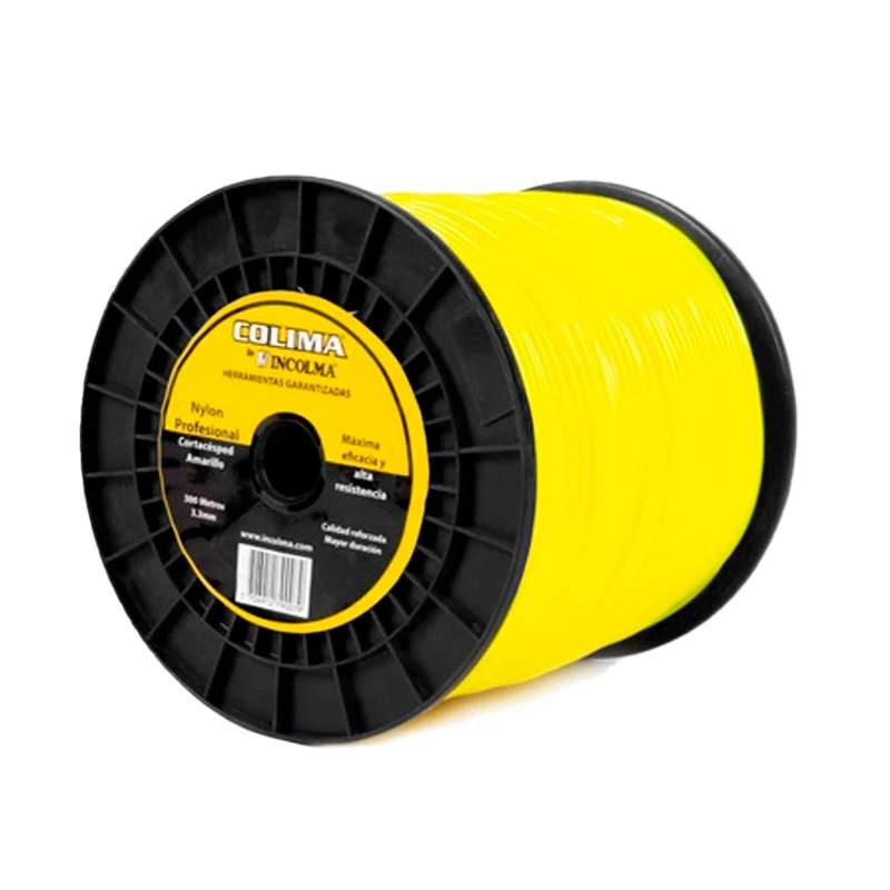 Nylon Guadañ 3.3Mm*300Mts Amarillo Redo INVERMEC