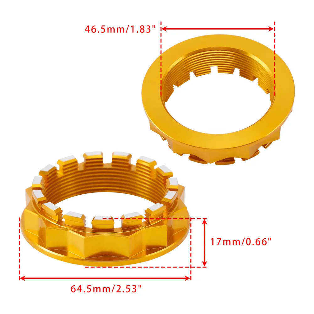 Juego de tuercas de rueda trasera doradas para Ducati Streetfighter Multistrada Diavel SS939/950/S