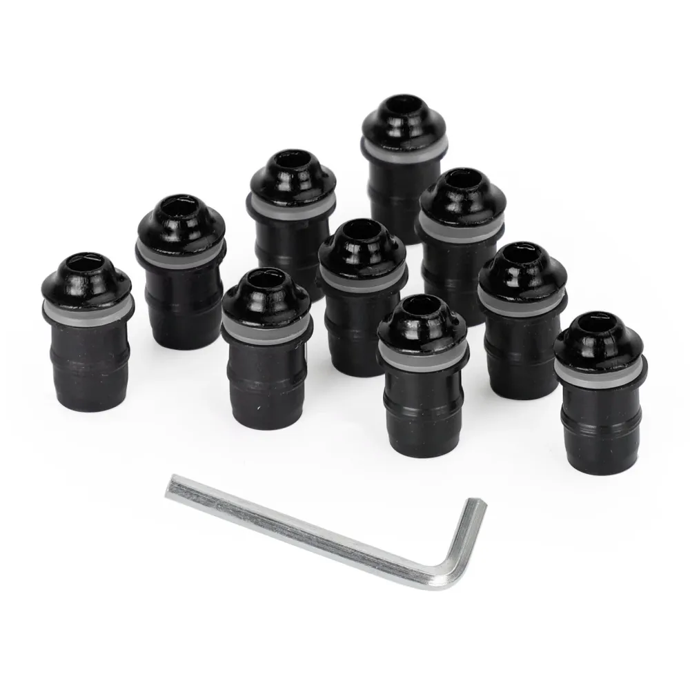 Kit de arandelas de perno de tornillo M5x16mm de aluminio para parabrisas de motocicleta, paquete genérico de 10
