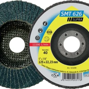 Disco de láminas KLINGSPOR SMT 626 Supra Ø 180 mm tamaño de grano 40 6° cónico ( 4000842832 )