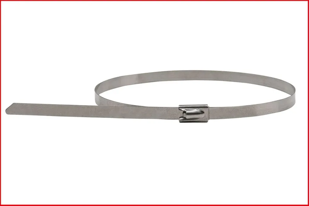 KS TOOLS Brida de cables de acero inoxidable con cierre de bola, 4,6x350 mm, 100 unidades ( 115.1593 )