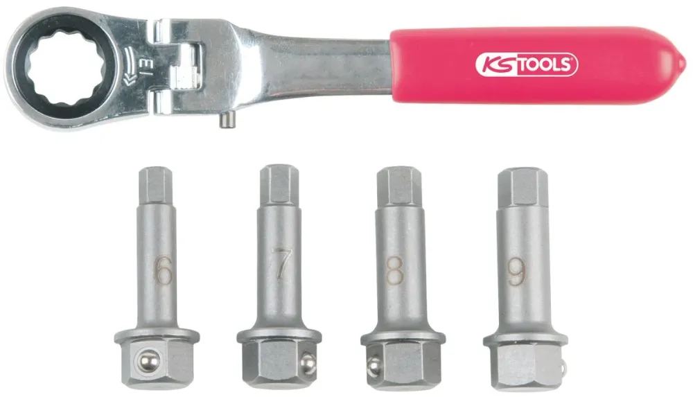 KS TOOLS 1/2' Juego de llaves de inserción especiales para pinzas de freno, 5 pzs ( 918.3500 )
