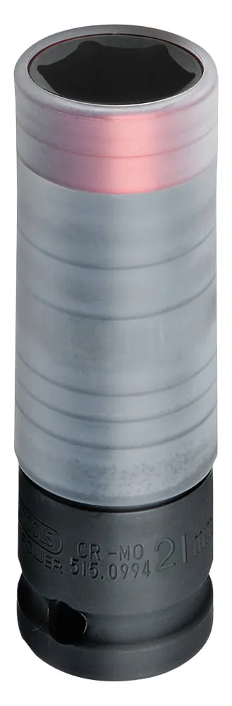 KS TOOLS 1/2' Llave de vaso TITANplus, largaLlave de vaso para llantas de aluminio SlimPOWER, 21 mm ( 515.0994 )