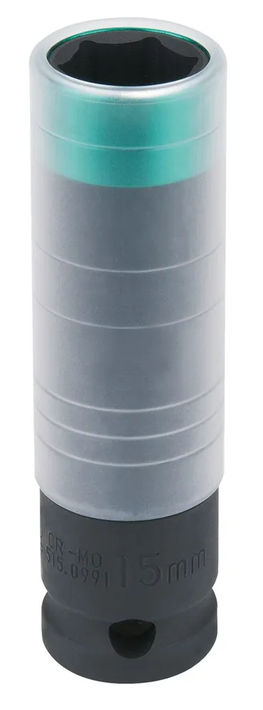 KS TOOLS 1/2' Llave de vaso TITANplus, largaLlave de vaso para llantas de aluminio SlimPOWER, 15 mm ( 515.0991 )