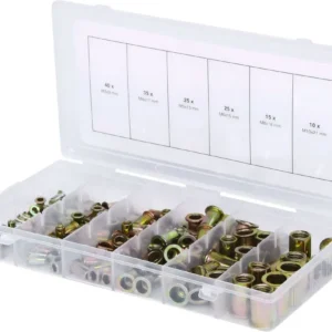 KS TOOLS Surtido de remaches de rosca de acero, M3x9mm-M10x21mm, 150 pzs ( 970.0610 )